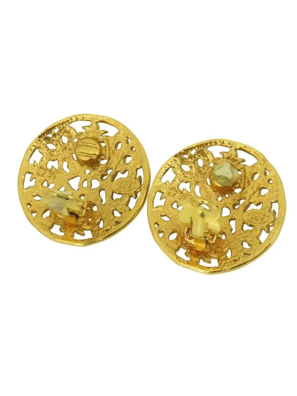 Chanel Cc Logo Clip-On Earrings Gold- #299412C68B